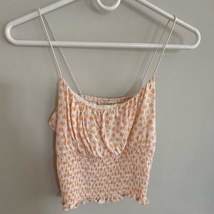 Orange Flower Tank